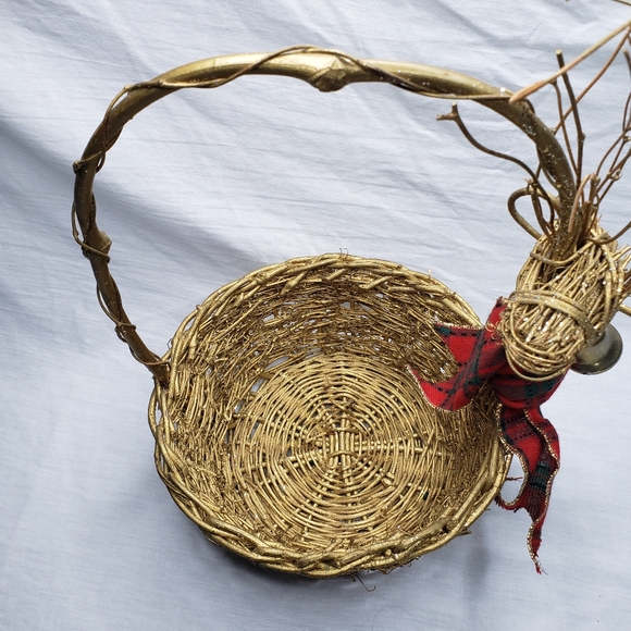 Two Wicker Holiday Christmas Wicker Baskets Letters Noel and Rustic Reindeer - Picture 5 of 14